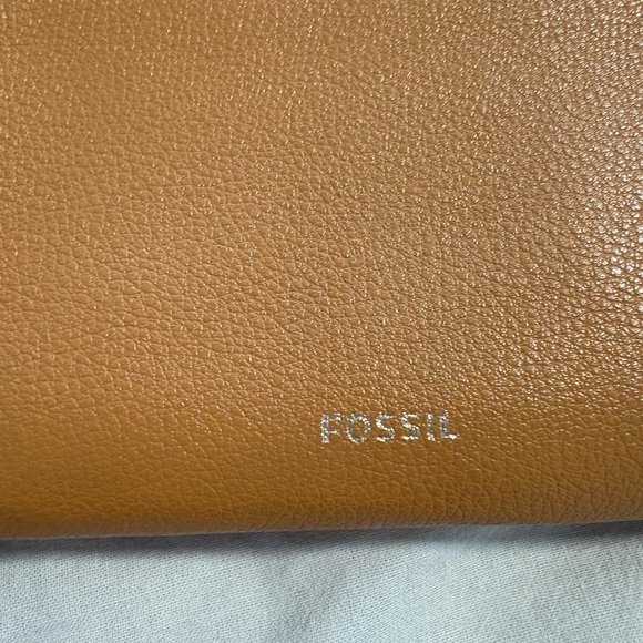 Fossil Brown Leather 3D Flowers Zip Around Wallet - Picture 11 of 13